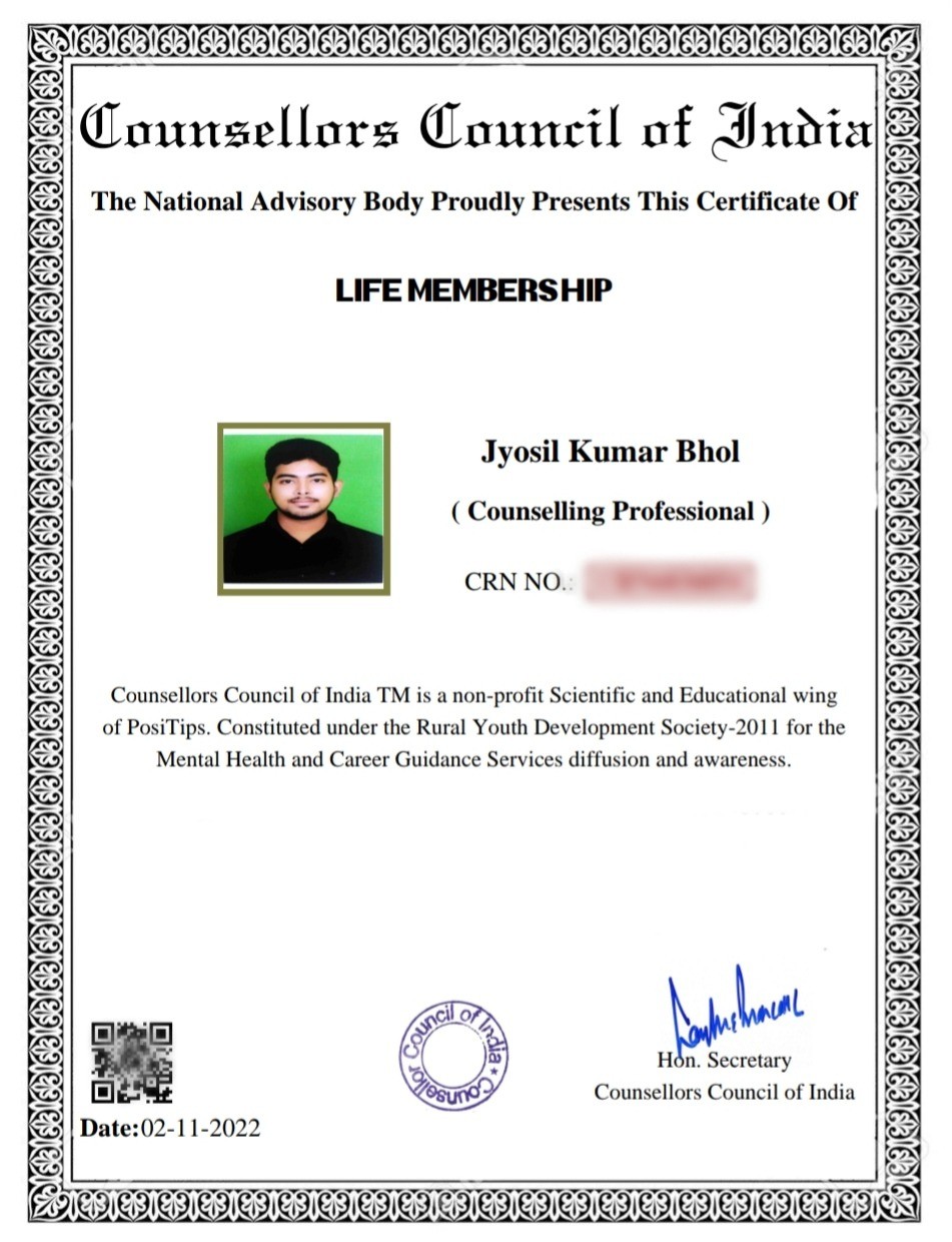 Life Membership Certificate